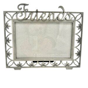 Fetco "Friends" Home Decor Metal Picture Frame 4x6 Vintage Style Floral Design